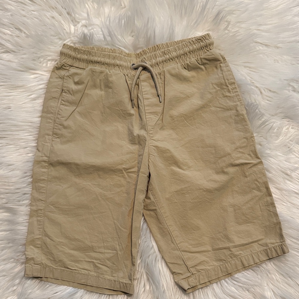 Boys Kidpik Tan Drawcord Shorts With Pockets Size Medium 10